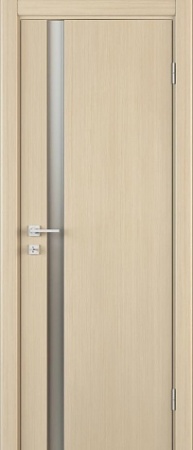 Межкомнатная дверь Практика К11 Шпон fine-line, Выбеленный дуб+каленое стекло сатин бесцветный, 600/700/800/900*2000 мм. «Дверной лидер» в Ярославле